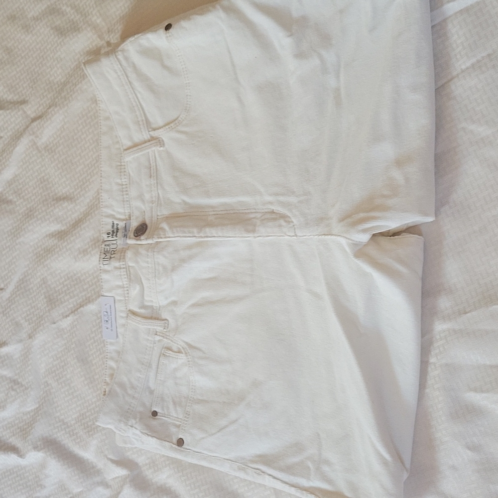 White Corduroy High Rise Jegging Jeans
